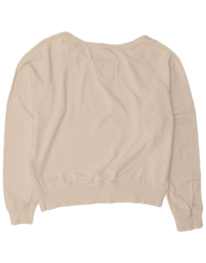 Suéter feminino Superdry UK 16 grande algodão branco