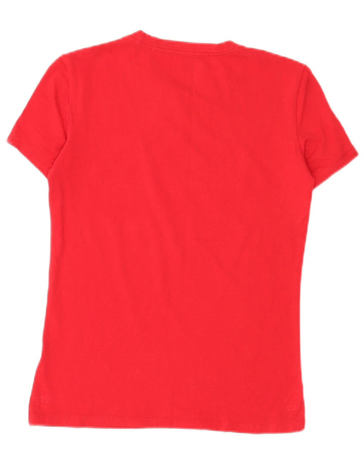 Camiseta feminina Guess com estampa gráfica UK 10 pequena vermelha