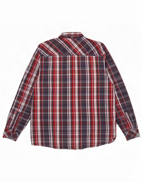 Camisa masculina Mustang Regular Fit grande algodão xadrez azul