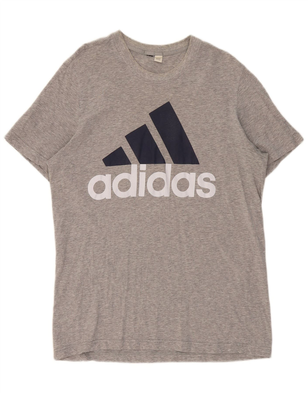 ADIDAS Camiseta masculina gráfica grande cinza