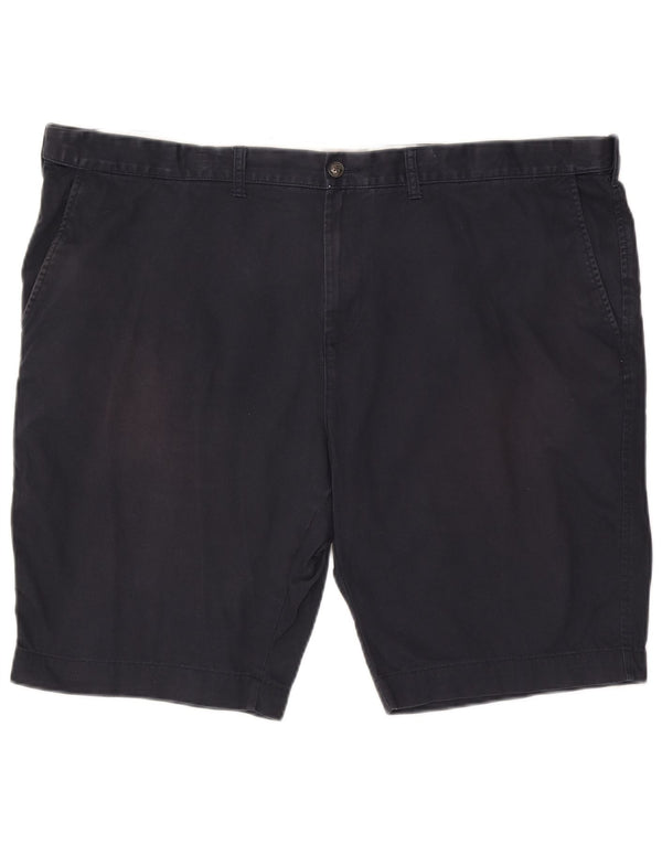 Shorts chino masculino Marks & Spencer de ajuste regular W48 4XL algodão azul marinho