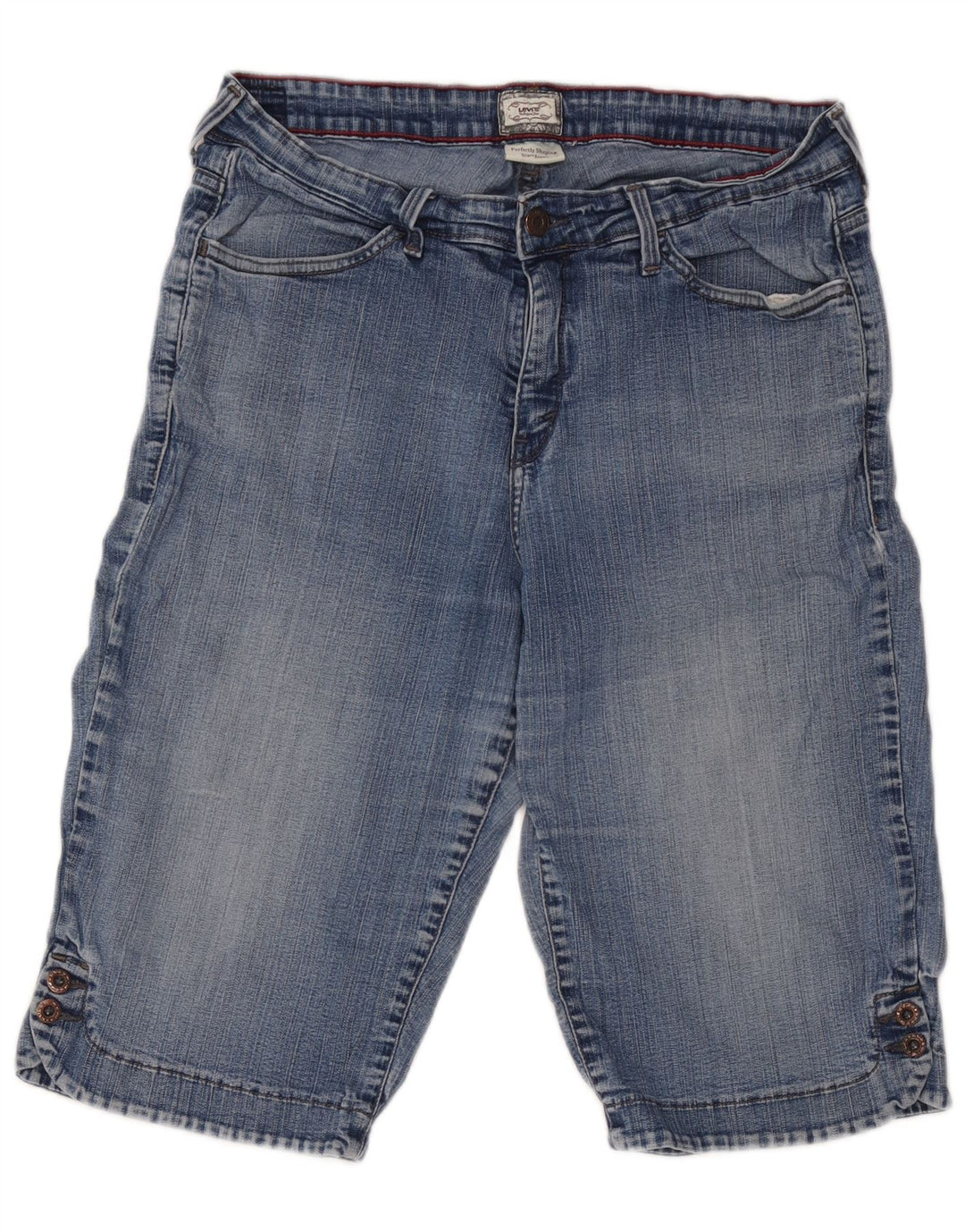 Bermuda feminina Levi's 512 Denim Slim W34 grande azul