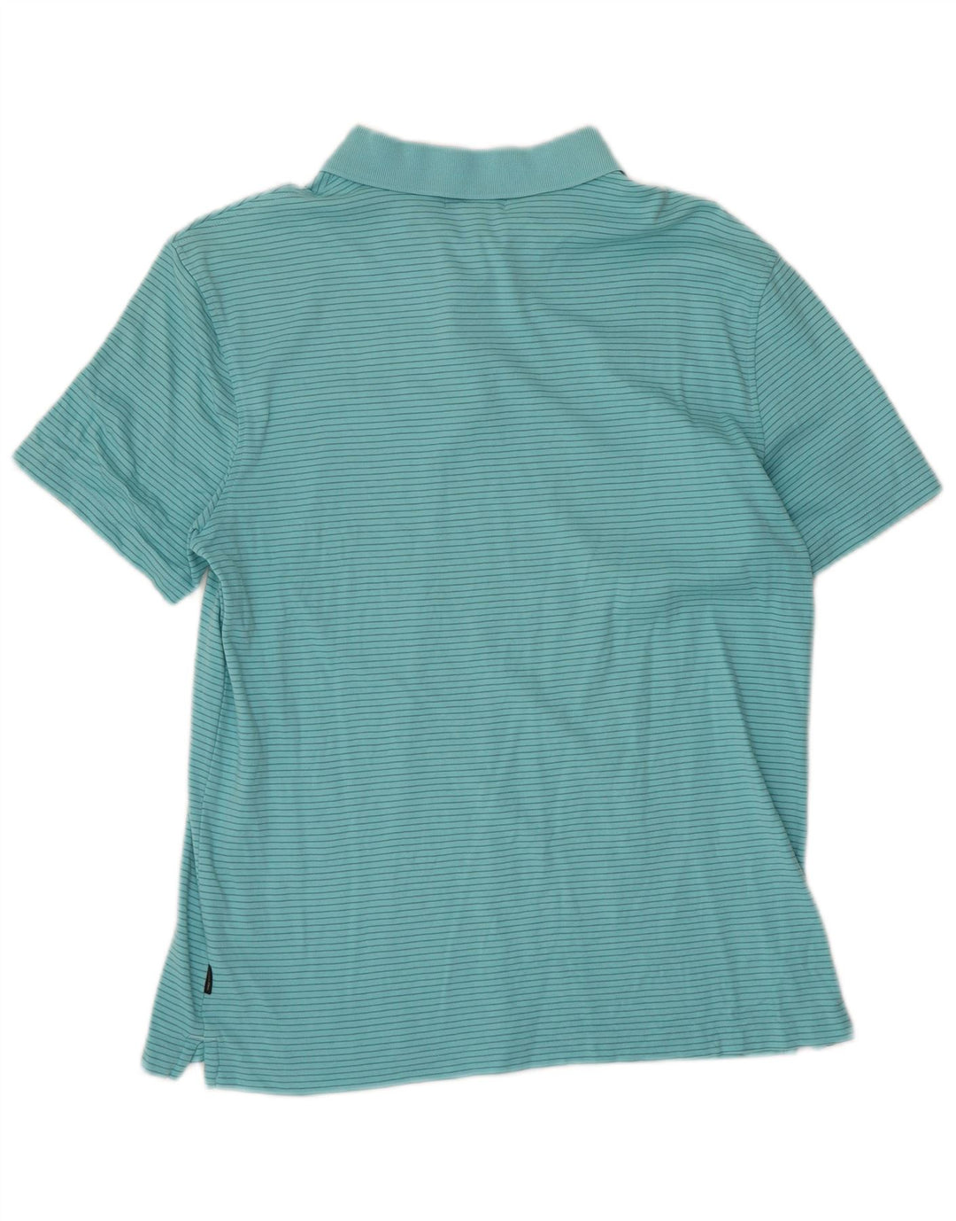 Camisa polo masculina CALVIN KLEIN algodão listrado azul médio