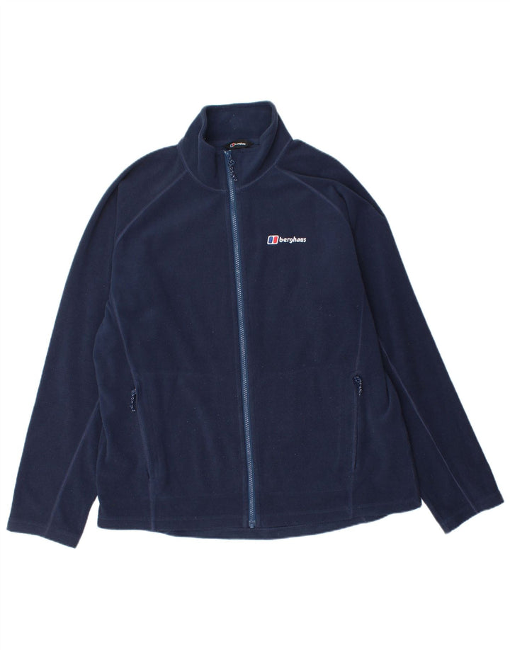Jaqueta de lã masculina Berghaus UK 40 grande poliéster azul marinho