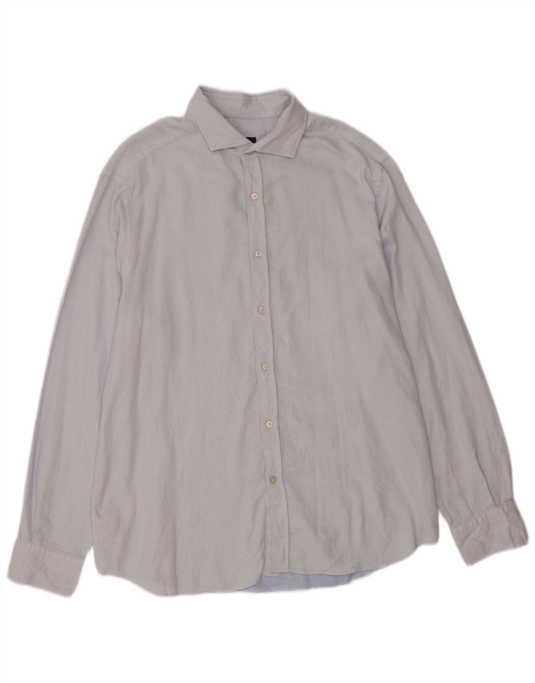 Camisa masculina Massimo Dutti 2XL algodão manchado azul