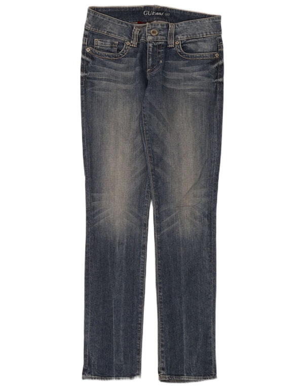 Guess Jeans feminino cintura baixa slim W30 L34 algodão azul