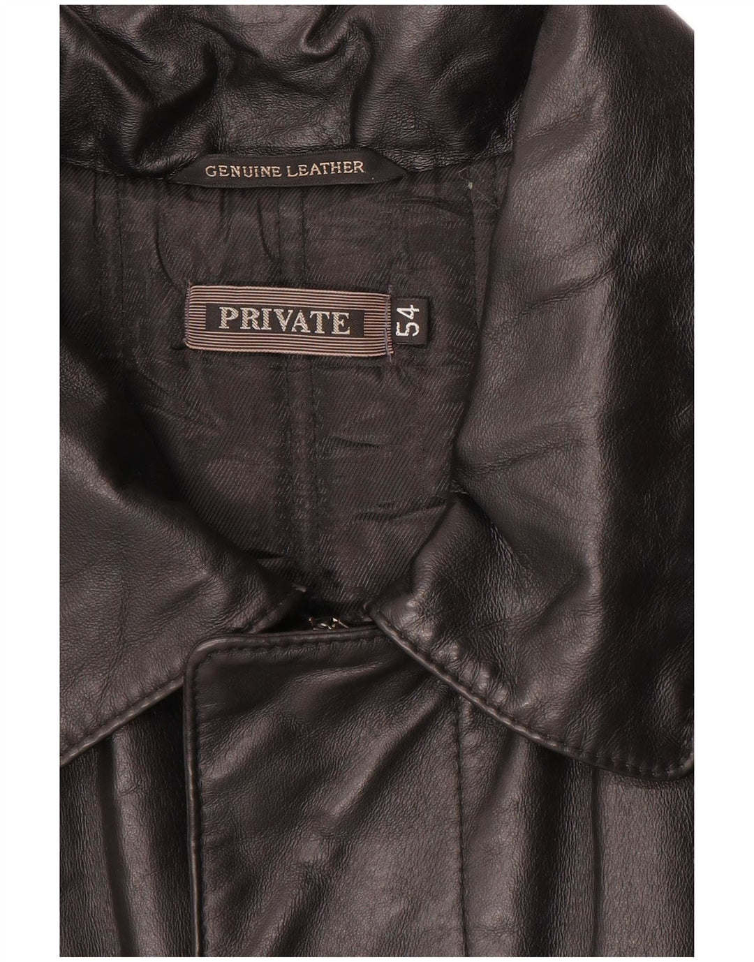 Jaqueta de couro masculina privada IT 54 2XL couro preto