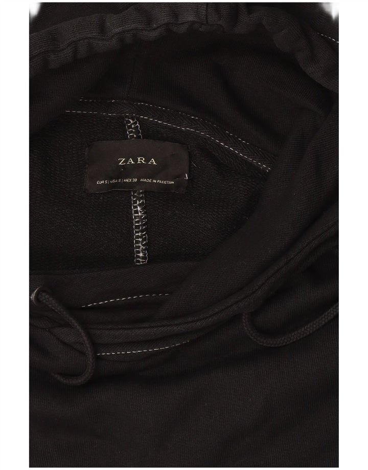Zara Mens Hoodie Jumper Pequeno Preto