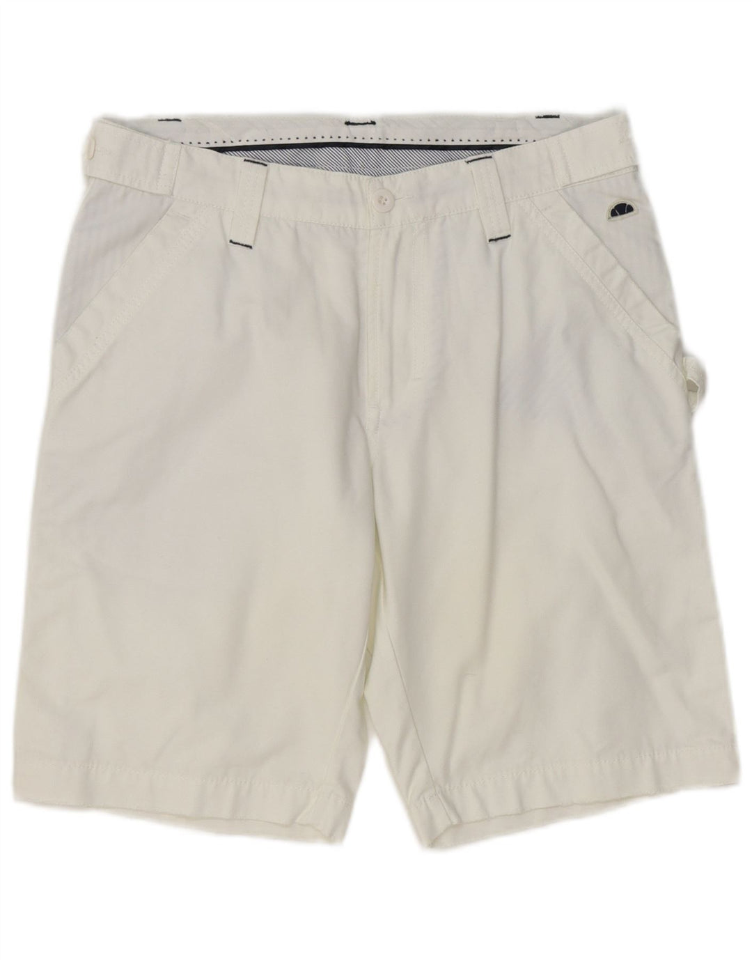 ELLESSE Mens Chino Shorts IT 48 Médio W32 Algodão Branco
