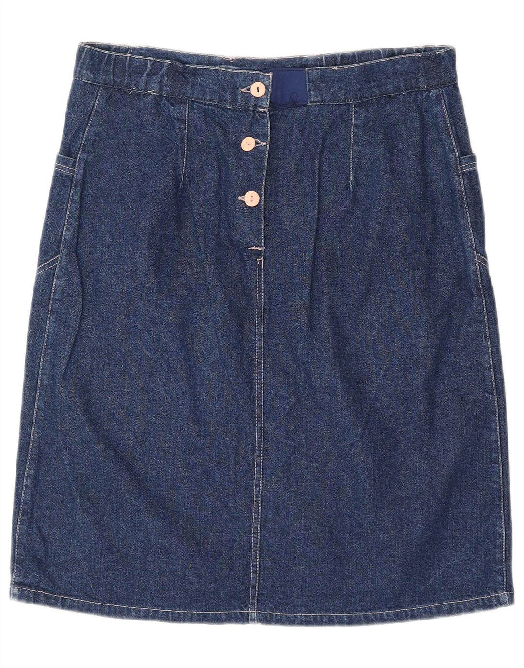 Saia jeans feminina VINTAGE W30 azul marinho médio
