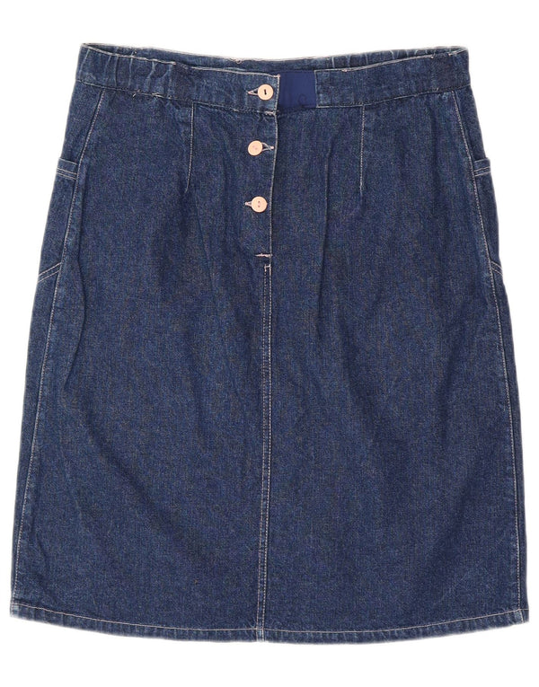 Saia jeans feminina VINTAGE W30 azul marinho médio