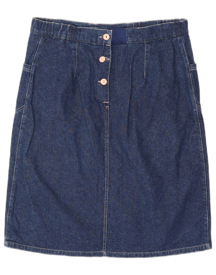 Saia jeans feminina VINTAGE W30 azul marinho médio