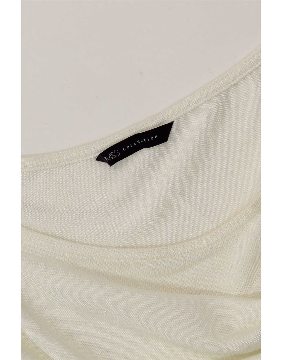 Top feminino Marks & Spencer manga 3/4 UK 18 XL branco