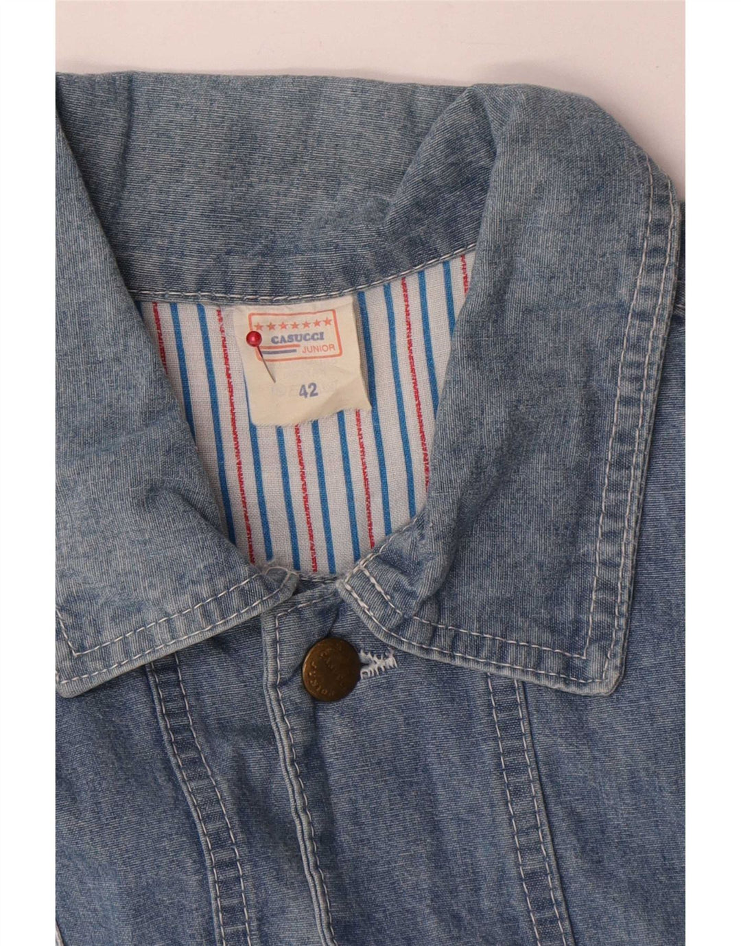 Jaqueta jeans feminina Casucci IT 42 algodão azul médio