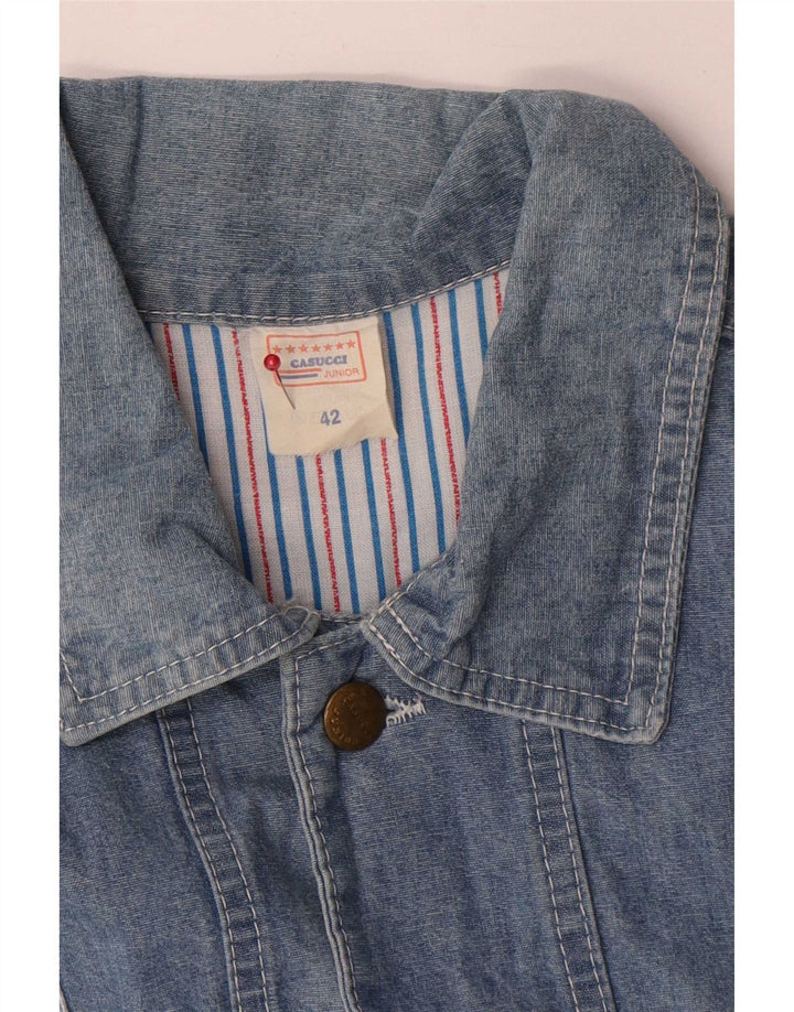Jaqueta jeans feminina Casucci IT 42 algodão azul médio