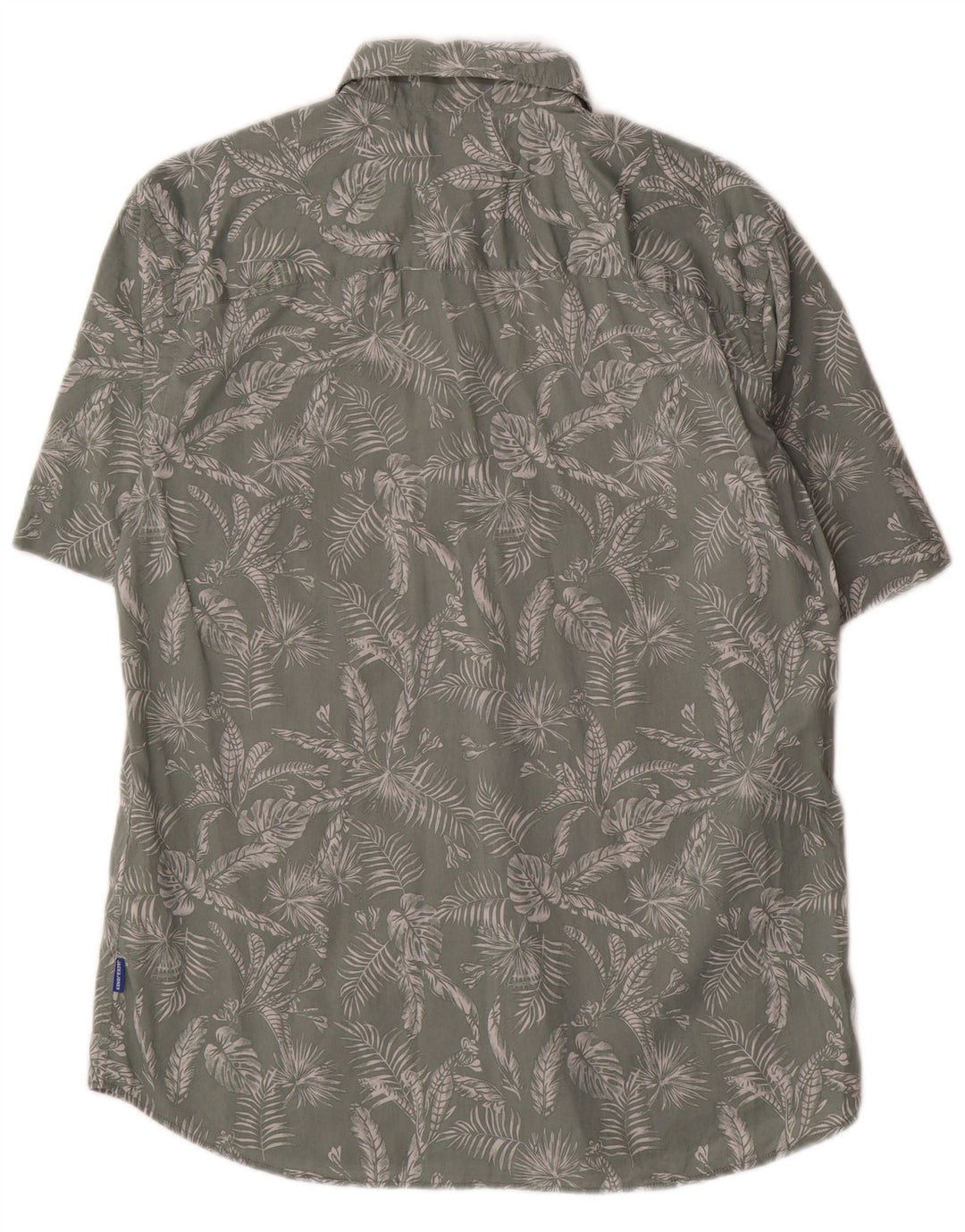 Camisa masculina de manga curta Jack & Jones de algodão floral verde médio