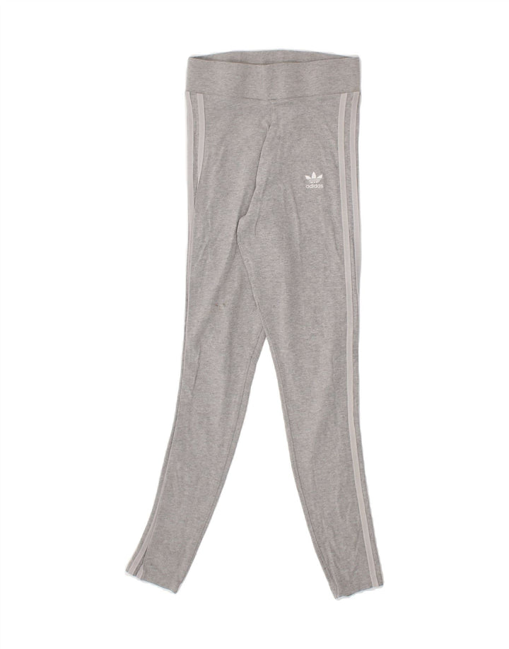 ADIDAS Womens Leggings UK 6 XS Grey Cotton Vintage Adidas and Second-Hand Adidas from Messina Hembry 