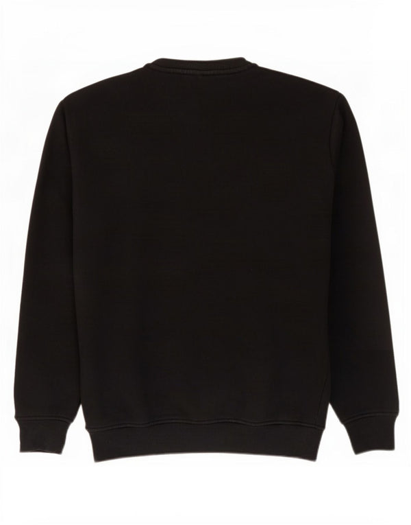 Fila Mens Graphic Moletom Jumper Médio Preto Poliéster