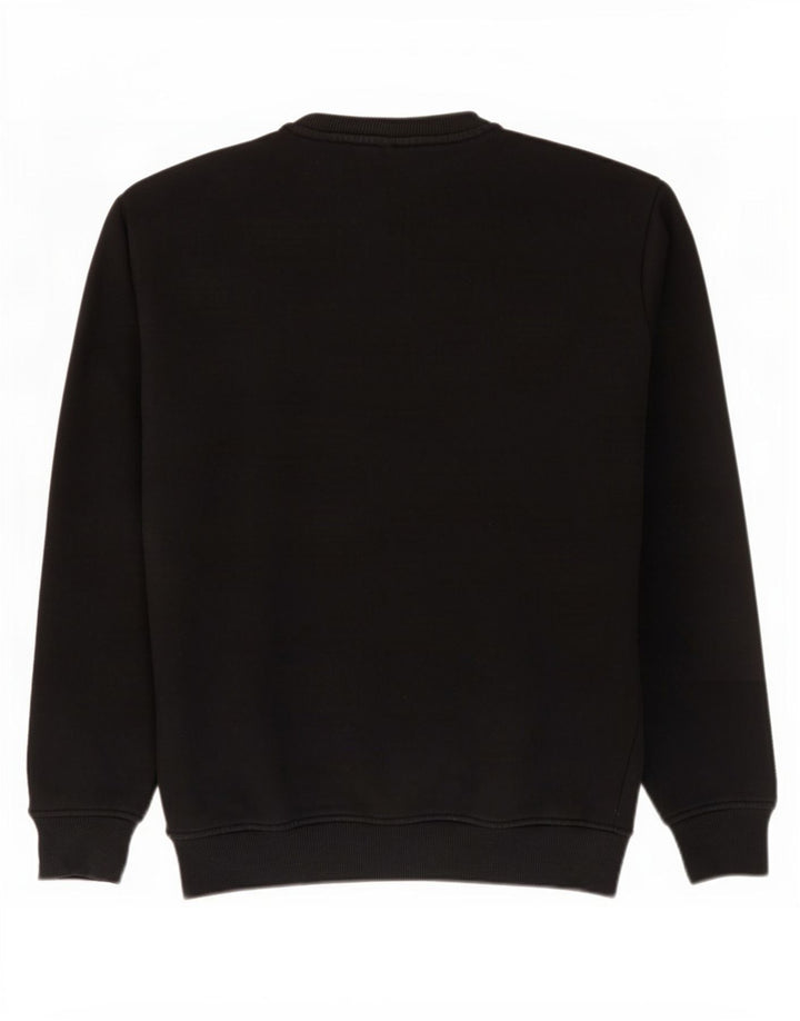 Fila Mens Graphic Moletom Jumper Médio Preto Poliéster