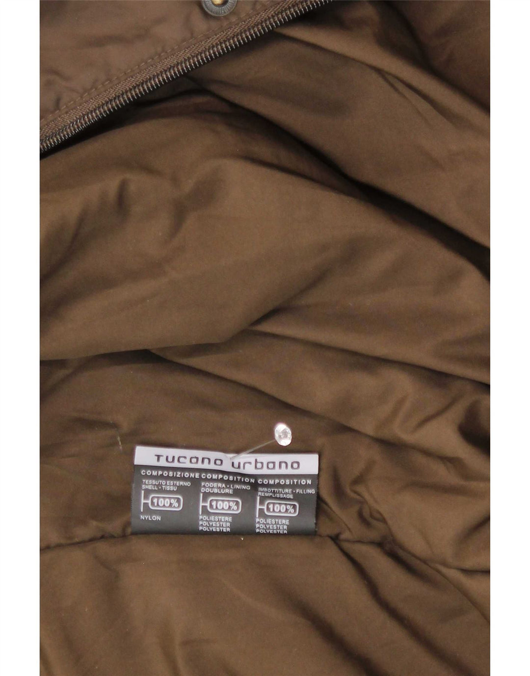 Jaqueta utilitária masculina Tucano Urbano UK 38 nylon marrom médio