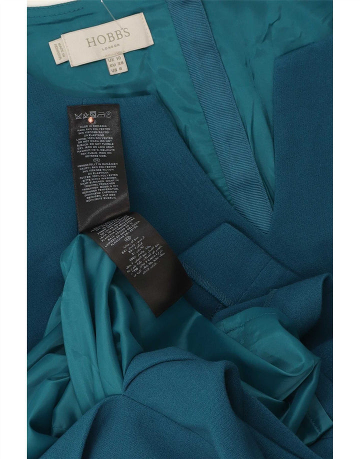Vestido bainha feminino Hobbs UK 10 pequeno azul poliéster
