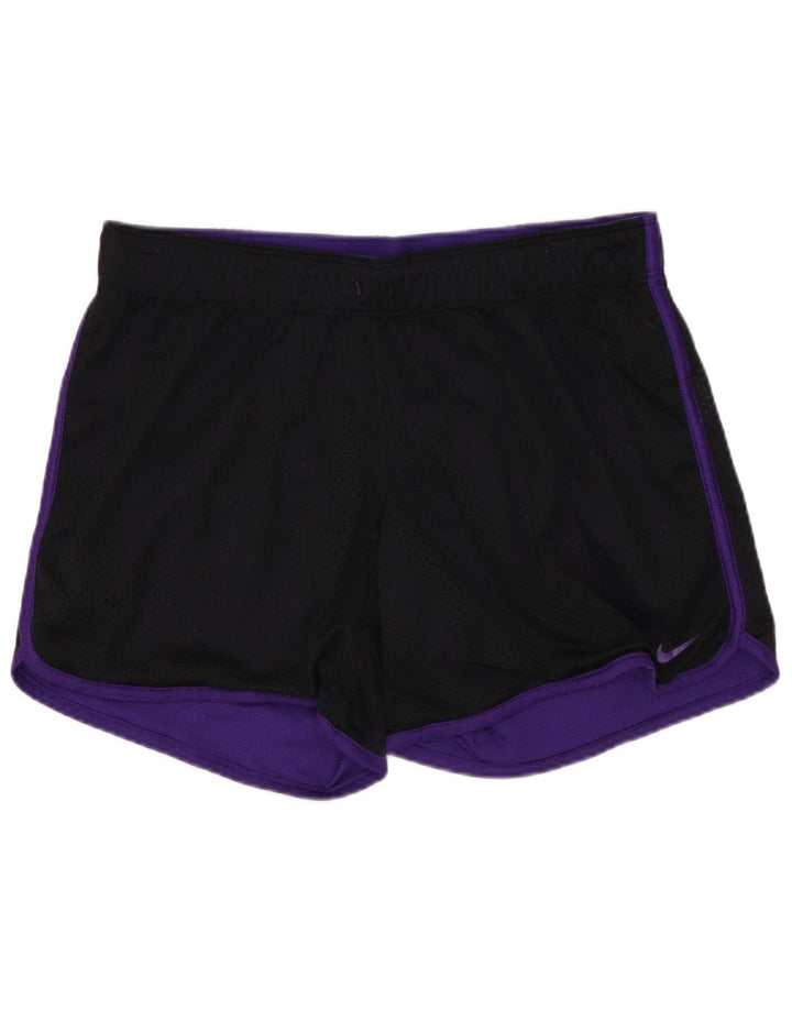 Shorts esportivos femininos NIKE Dri Fit UK 12 médio preto poliéster