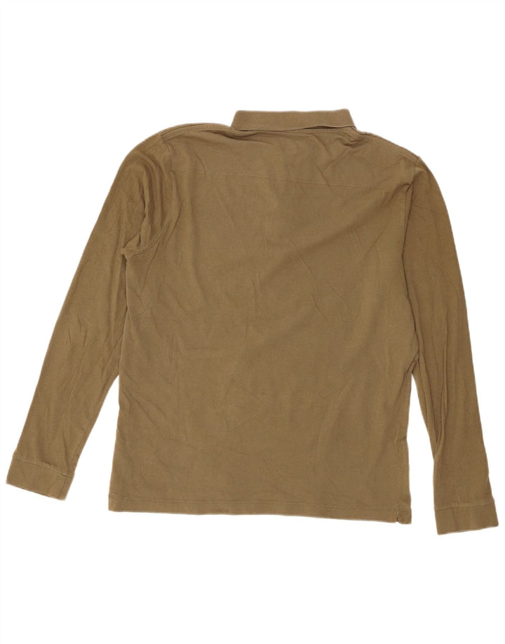 Camisa polo masculina de manga comprida com ajuste regular French Connection médio cáqui