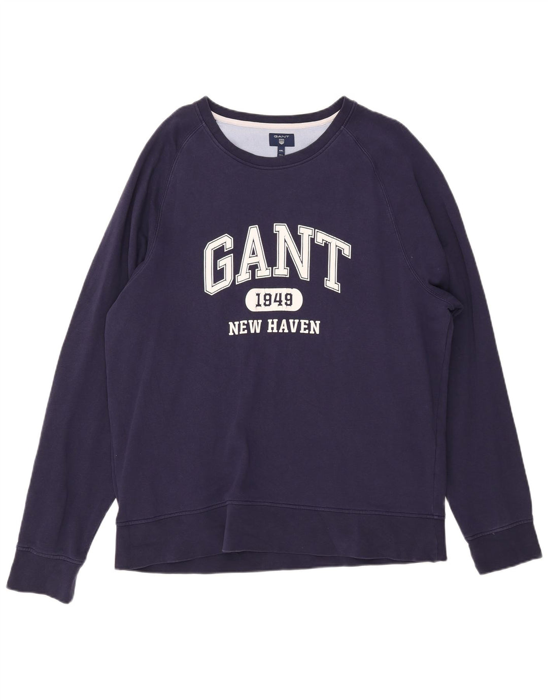Suéter gráfico masculino GANT New Haven 4XL algodão azul marinho