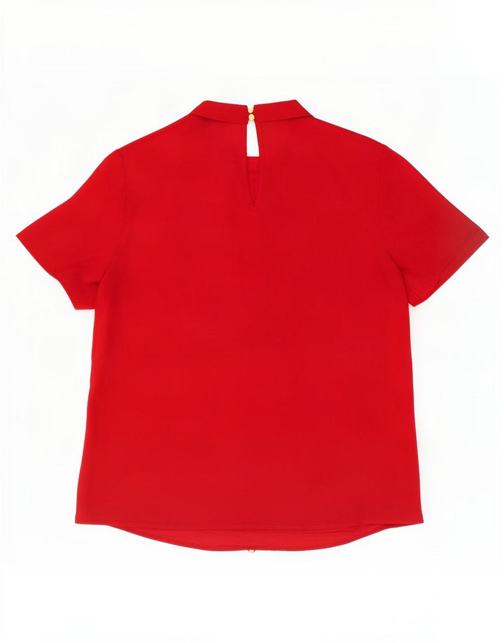 Blusa feminina Oasis UK 14 grande poliéster vermelho