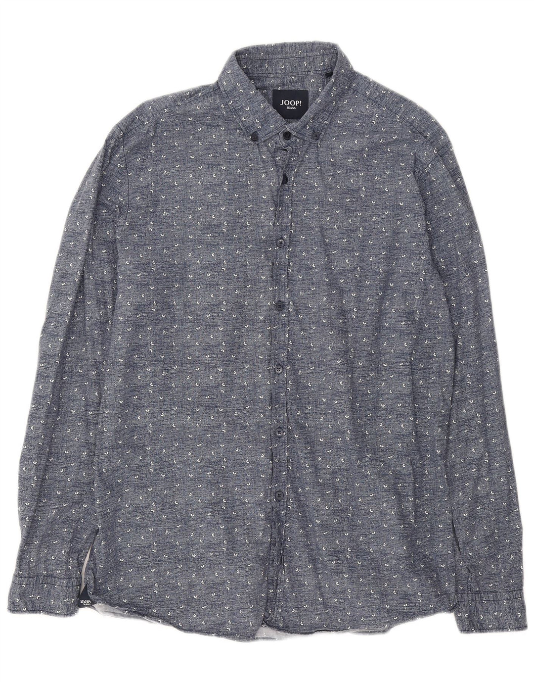 JOOP Mens Shirt XL Blue Spotted Cotton