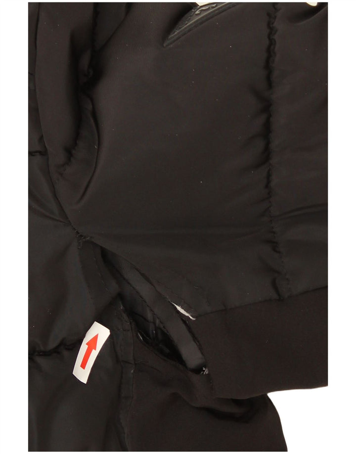 Guess Jaqueta masculina acolchoada com capuz UK 42 XL poliéster preto