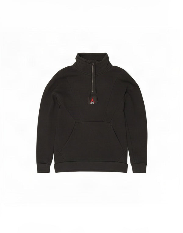 Jordan Mens Zip Neck Moletom Jumper XS Algodão Preto