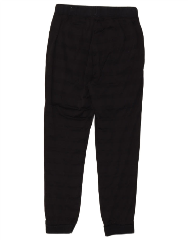 Calça de treino feminina Puma Joggers UK 10 pequena listrada preta de poliéster