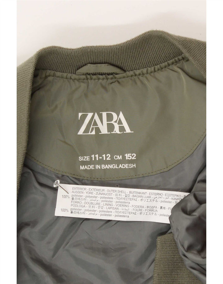 Jaqueta bomber Zara Boys 11-12 anos cáqui poliéster