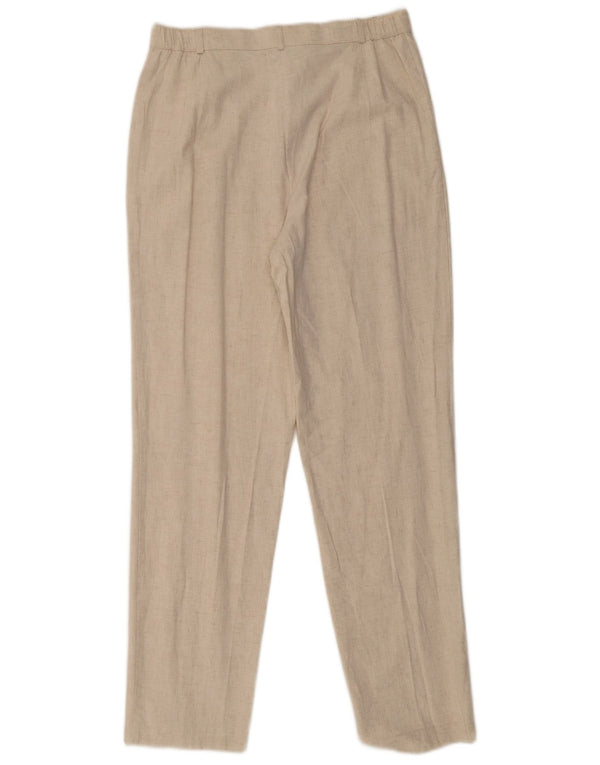 Calça Chino Feminina Marks & Spencer Reino Unido 14 Médio W30 L30 Bege Salpicado