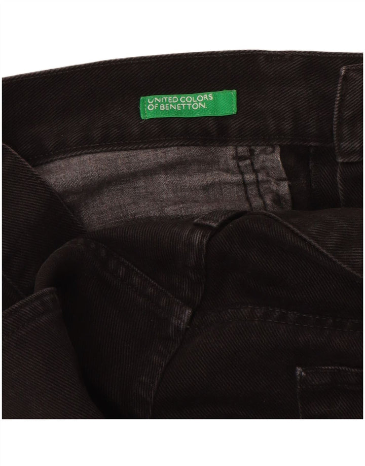 Calça jeans reta masculina BENETTON W34 L29 algodão preto