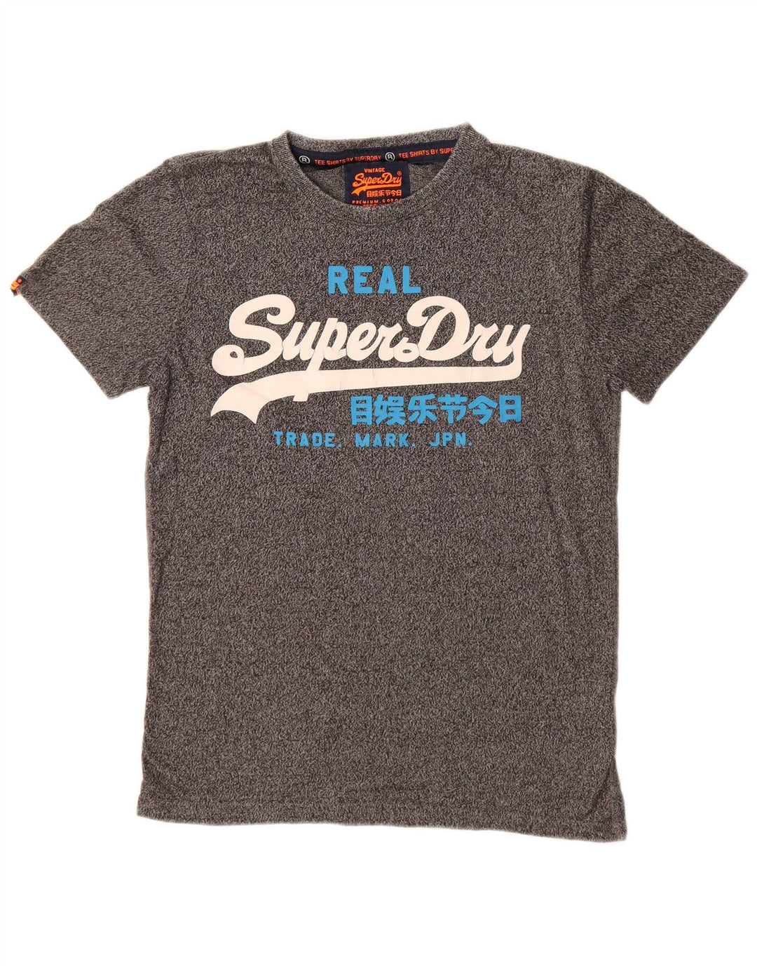 Camiseta masculina gráfica SUPERDRY top pequeno algodão cinza