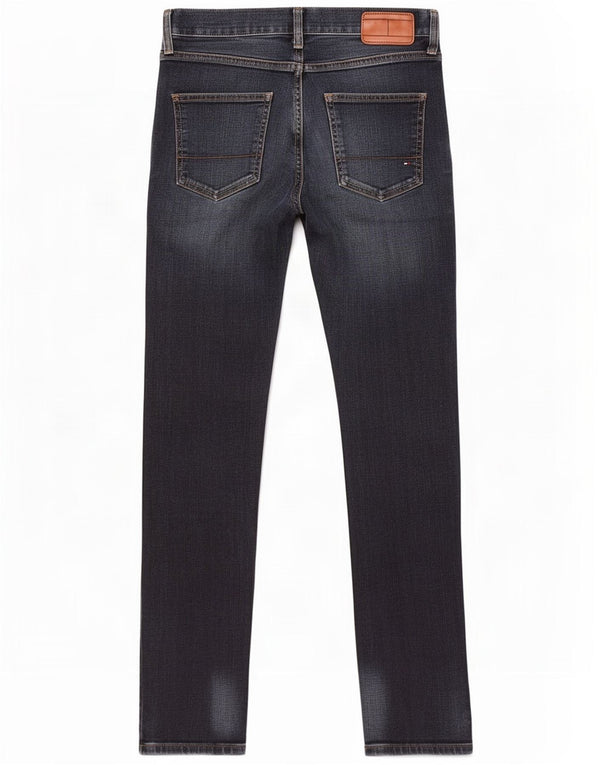 Tommy Hilfiger Masculino Slim Jeans W30 L23 Azul Marinho Algodão