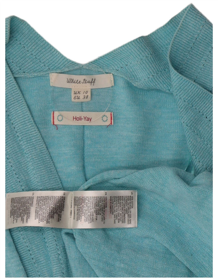 Bolero Jumper feminino White Stuff UK 10 algodão verde pequeno