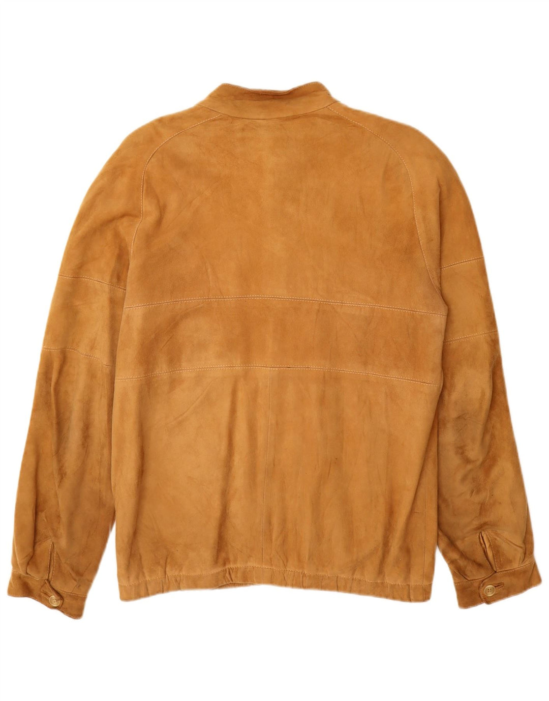 Jaqueta bomber masculina vintage de camurça UK 38 marrom médio