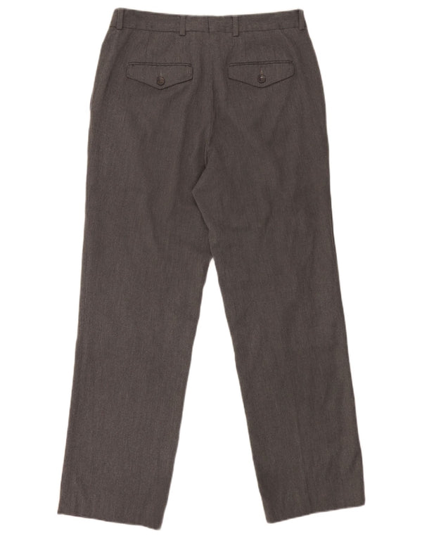 Zara Calça Chino Masculina Reta EU 40 Médio W31 L29 Poliéster Cinza