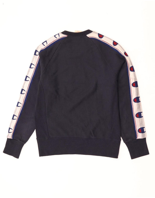 Champion Mens Reverse Weave Graphic Moletom Jumper XS Azul Marinho