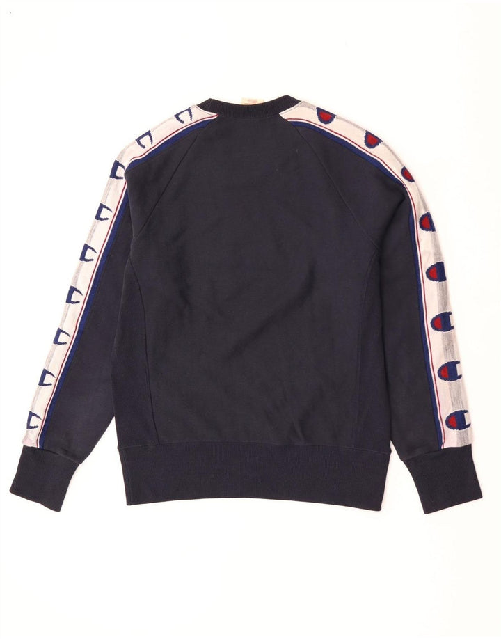 Champion Mens Reverse Weave Graphic Moletom Jumper XS Azul Marinho