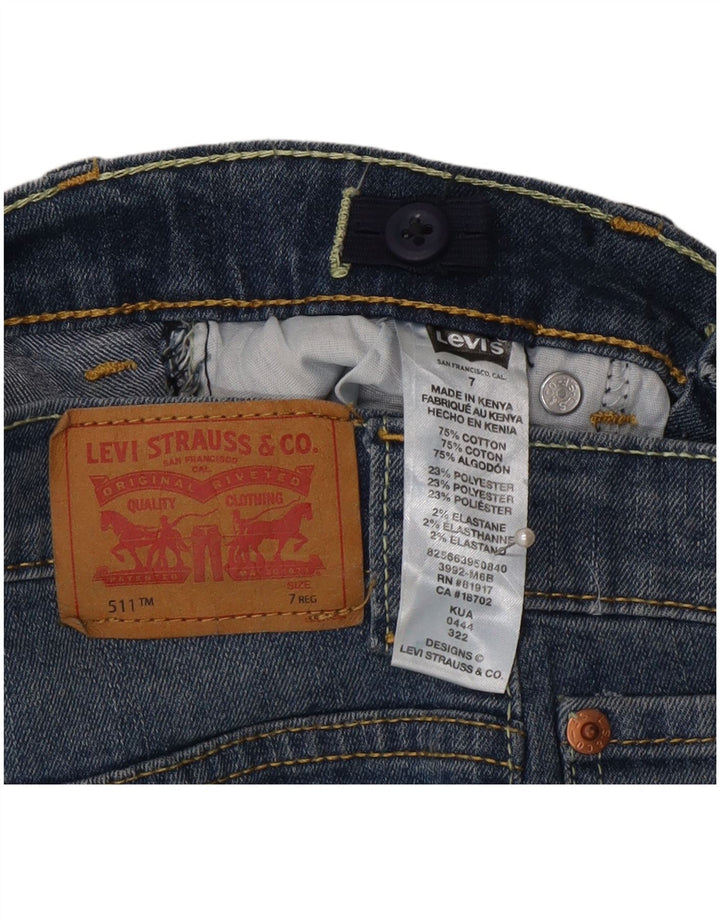 Jeans Levi's Boys 511 Slim 6-7 Anos W22 L22 Azul Algodão