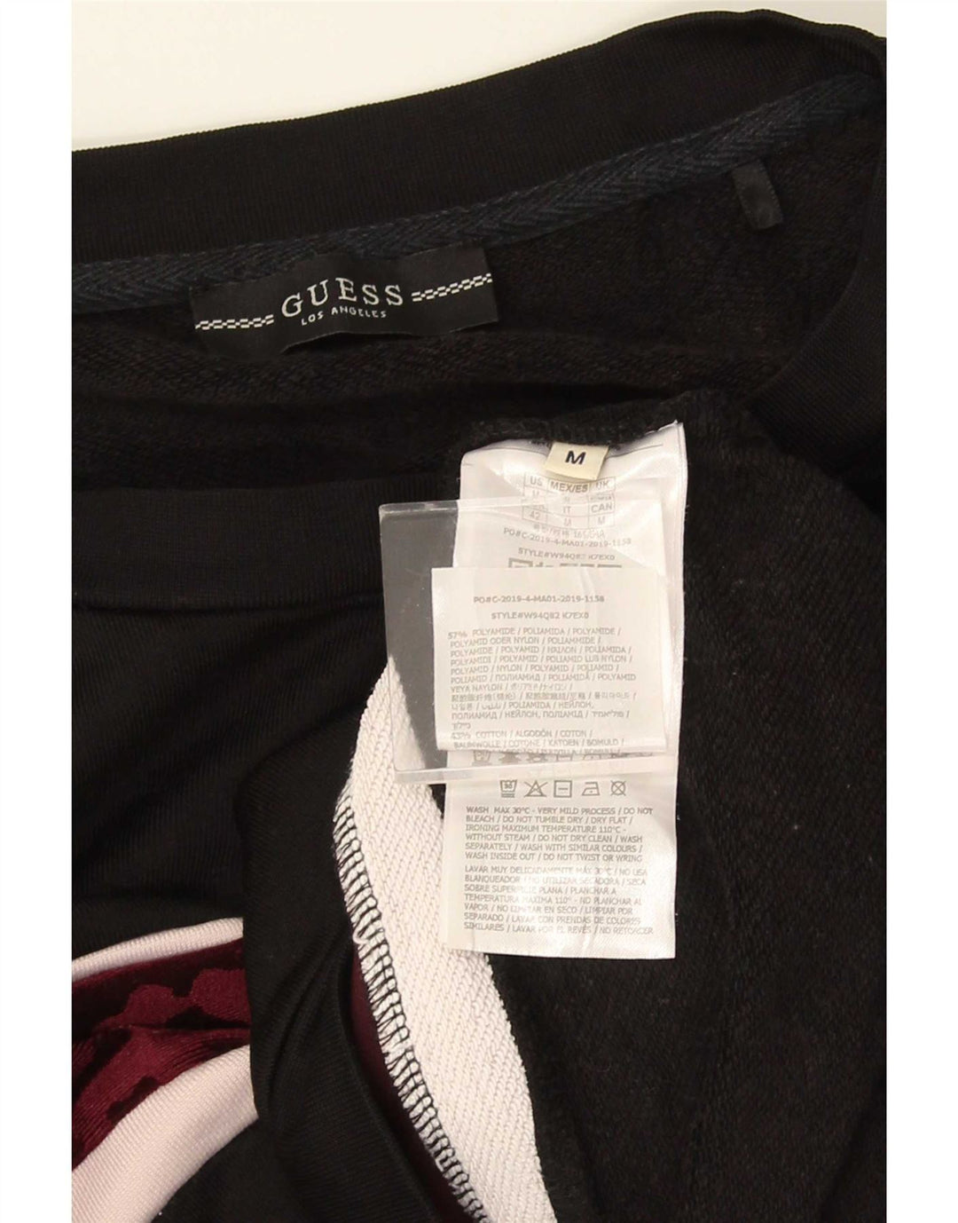 Suéter feminino Guess de grandes dimensões Reino Unido 14 médio preto com estampa animal