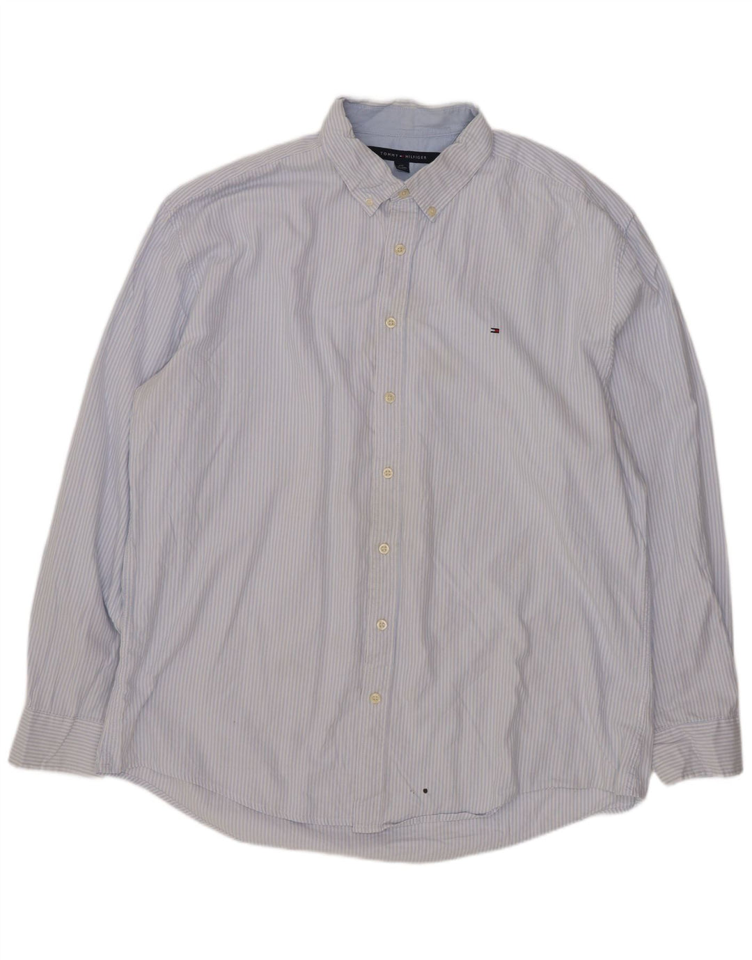 Camisa masculina Tommy Hilfiger 2XL algodão listrado azul