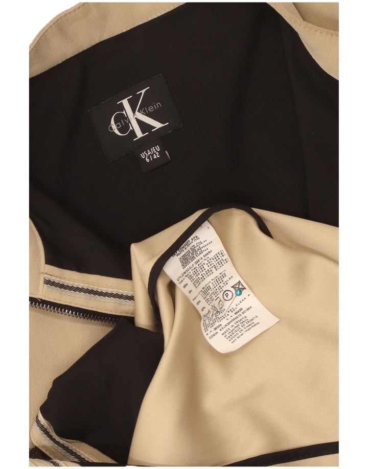 Sobretudo feminino Calvin Klein EU 42 grande poliéster bege
