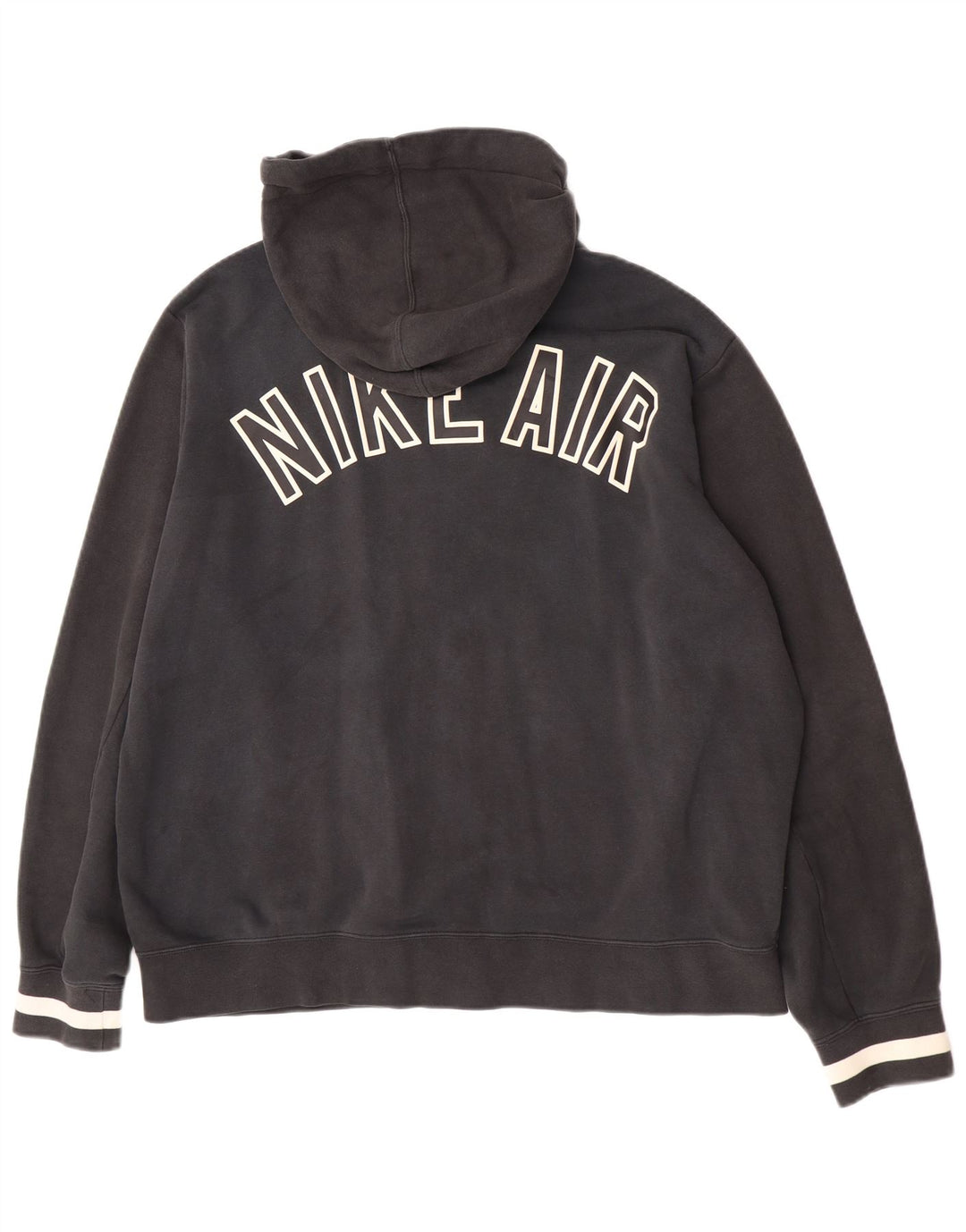Suéter masculino Nike Air Graphic Zip com capuz grande preto