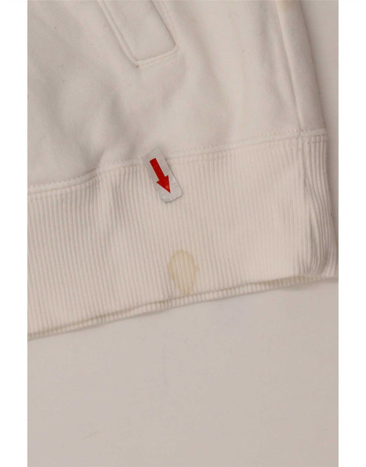 Jaqueta Nike feminina com agasalho gráfico UK 14 médio algodão branco