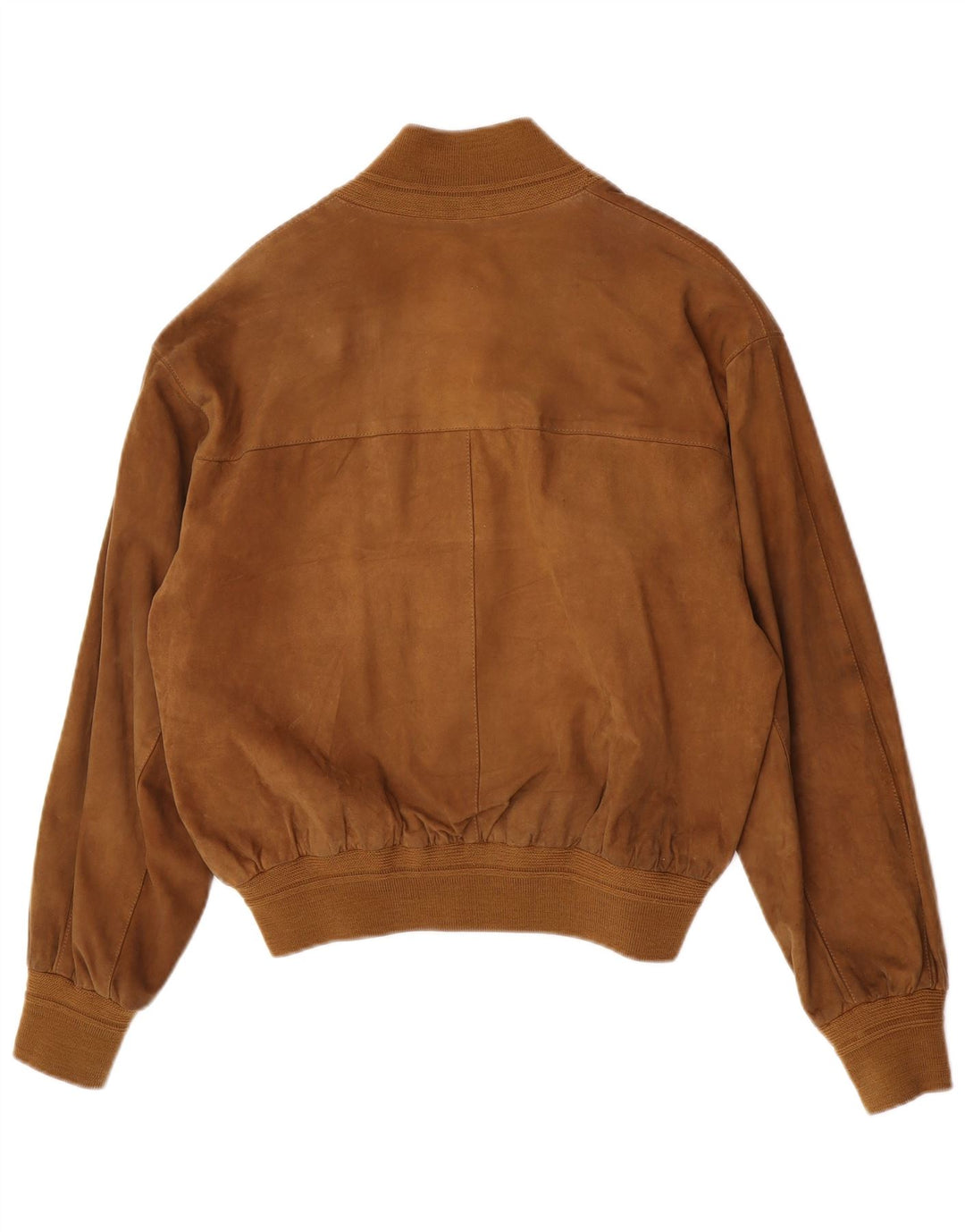 Jaqueta bomber de camurça superdimensionada feminina vintage IT 44 bege médio
